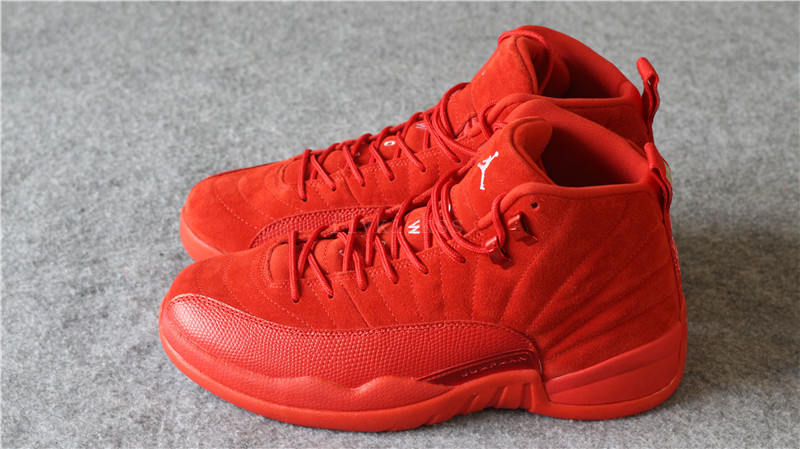 Authentic Air Jordan 12 Premium Red Suede